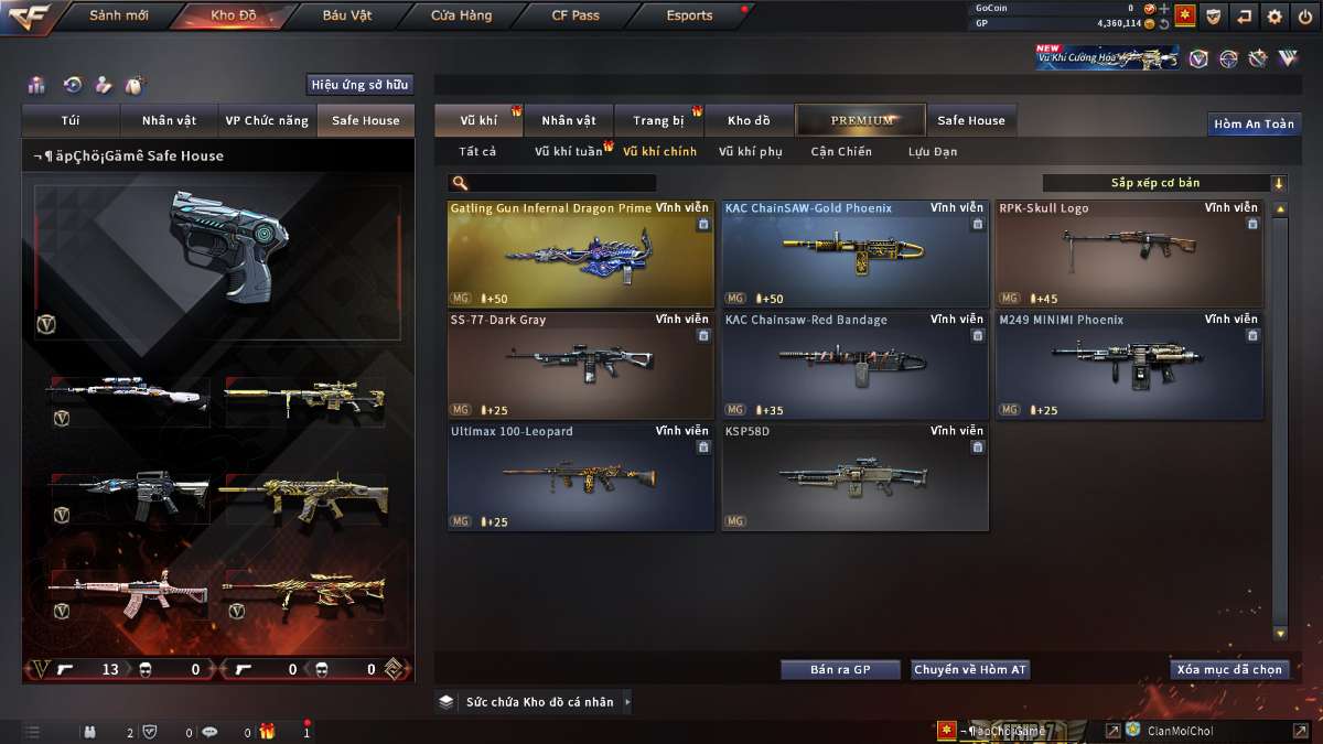 shop acc cf uy tin gia re